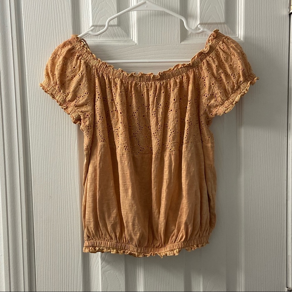 Altard State Floral Eyelet Crop Top